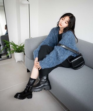 WEGO 【XLサイズ展開あり】ストレッチショートブーツ ブラック