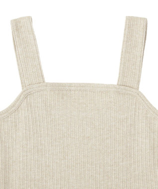 earth music&ecology チェーンリブラメカットタンクトップ Beige