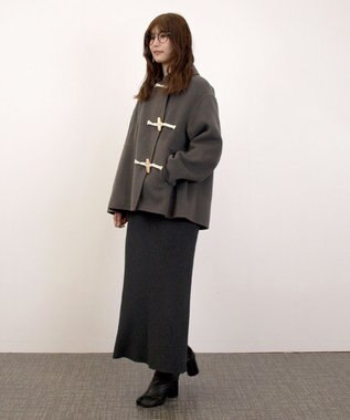 J.PRESS YORK STREET 【WOMEN】ショート ダッフルコート グレー系