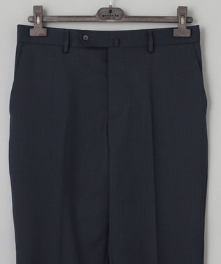 GOTAIRIKU オールシーズン対応【御幸毛織】WOOL×SOLOTEX ストレッチスーツ（ネイビーストライプ） ネイビー系1
