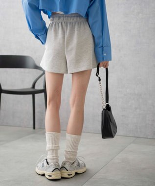 WEGO 【ウエストゴム】スウェットイージーショートパンツ 杢グレー