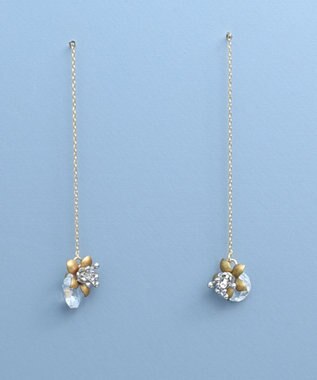 monshiro ウインターコスモスアメリカンピアス シルバー×ゴールド