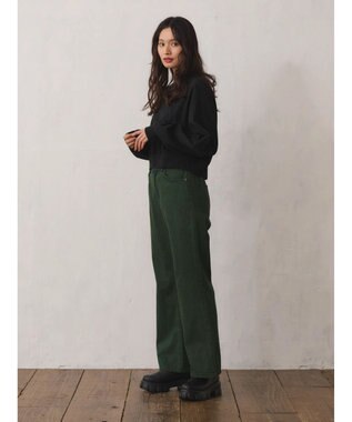 Green Parks ・ＥＬＥＮＣＡＲＥ　ＤＵＥシャーリング袖プルオーバー Black