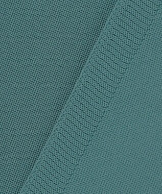 自由区 L 【洗える】ポリエステルホールガーメントボレロ ニット ボトルグリーン×モカ