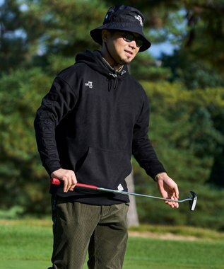 PW CIRCULUS 【MEN】スエード調 デタッチャブルフーディ ブラック系