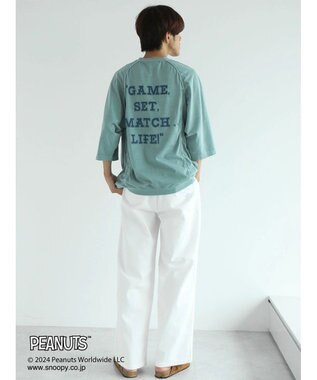 CRAFT STANDARD BOUTIQUE 【ユニセックス】PEANUTS/スヌーピー 切り替えTシャツ Blue