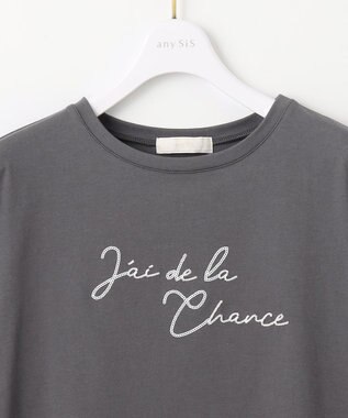 ANY SIS S ロゴ刺繍 Tシャツ スレート