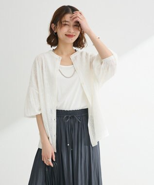 Green Parks Ｉ　ＳＥＴ２点　刺繍ブラウス＋タンクトップ Off White