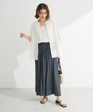 Green Parks Ｉ　ＳＥＴ２点　刺繍ブラウス＋タンクトップ Off White