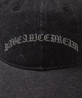 WEGO オールドイングリッシュロゴキャップ デニムブラック