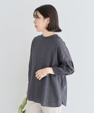 Green Parks Ｉ　ＳＥＴ２点　刺繍ブラウス＋タンクトップ Charcoal Gray