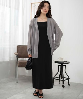 WEGO 【ユニセックス着用ITEM/紫外線対策/冷房対策】シアーカーディガン グレー