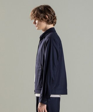 JOSEPH HOMME SAXONY PINSTRIPE ZIP UP JACKET ネイビー系1
