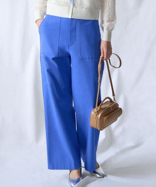 23区 L 【先行予約】スラブツイルストレッチ ベイカーパンツ ブルー