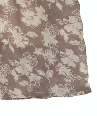 YECCA VECCA 花柄プリーツワンピース Beige