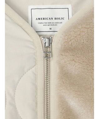 AMERICAN HOLIC キルポカボアＭｉｘキルティングコート Light Beige