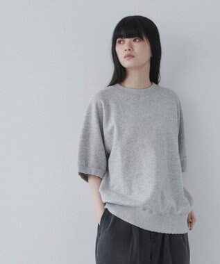 WEGO 【ユニセックス着用ITEM】ハーフスリーブスウェット 杢グレー