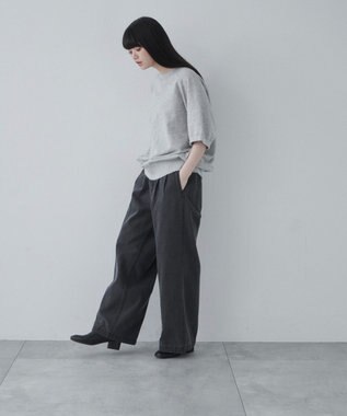 WEGO 【ユニセックス着用ITEM】ハーフスリーブスウェット 杢グレー