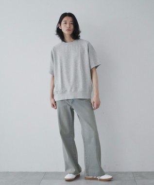 WEGO 【ユニセックス着用ITEM】ハーフスリーブスウェット 杢グレー