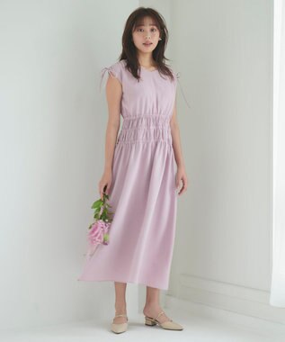 Feroux 【洗える】サマードロスト ワンピース ライラック系