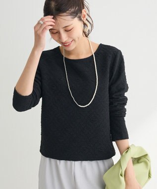 Green Parks シアーポコポコプルオーバー Black