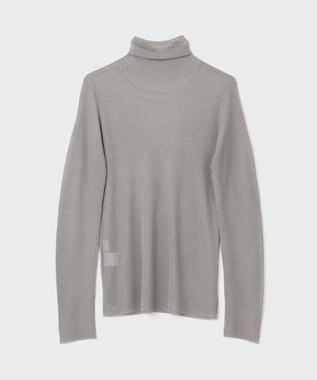 GRACE CONTINENTAL シアーリブタートルトップ グレー