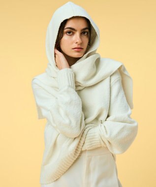 【洗える】BERTAINA / コットンフーディマフラー