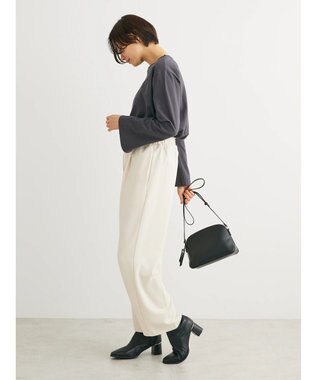 Green Parks ・Ｐｅｔｉｔ　Ｆｌｅｕｒ　ロゴｐｔフレアスリーブロンＴ Charcoal Gray