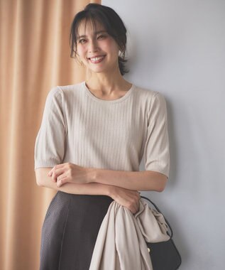 ANY 【洗濯機可/UVカット】パールポイントアンサンブル サンドベージュ