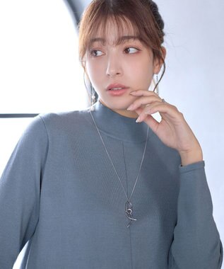 Tiaclasse ポケット付きニットチュニック ブルー