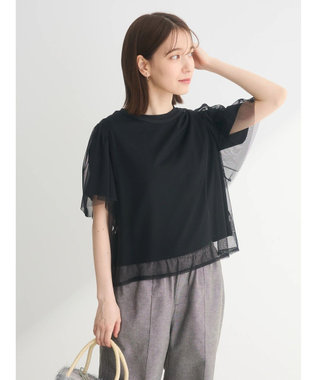 Green Parks ・ＳＵＧＡＲ　ＳＰＯＯＮ　ＳＥＴ２点チュールＴ＋カットＴ Black