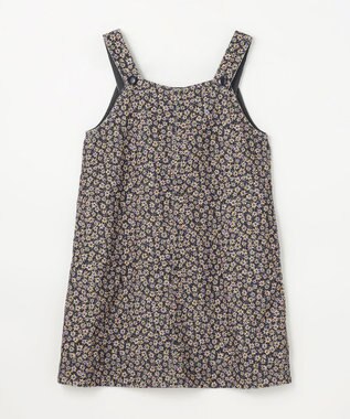 組曲 KIDS 【150-160㎝】モノトーンフラワーコーデュロイ ワンピース ブラック系5