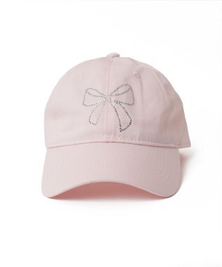 WEGO ラインストーンロゴキャップ ライトピンク