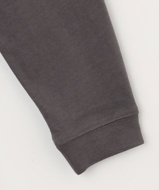 ANY L ロゴロングTシャツ チャコール×オフロゴ