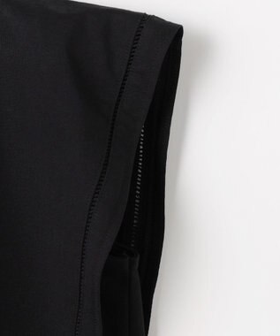 組曲 【先行予約】プレーティング天竺 フレアスリーブカットソー ブラック系