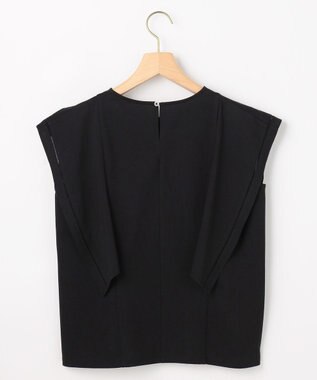 組曲 【先行予約】プレーティング天竺 フレアスリーブカットソー ブラック系