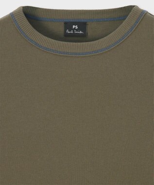 Paul Smith 【洗える】カラーステッチ リブ カットソー オリーブ