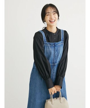 Green Parks タックブラウス Black