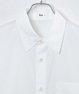WEGO 【SCHOOLITEM】メンズスクールシャツL／S ホワイト