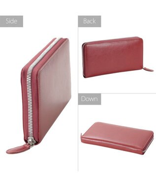 UNBILLION Otias バッファローレザーラウンドF長財布 レッド