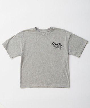 OP／FILA 【SEVEN2】バックプリントデザイン半袖Tシャツ 杢グレー