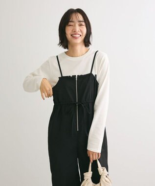 Green Parks ウエストリボンサロペット Black