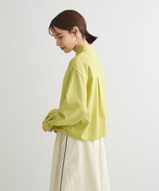 Green Parks サイドドロストショート丈シャツ（無地） Green