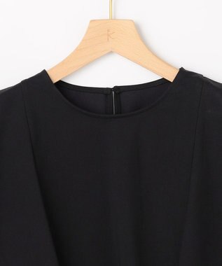 組曲 【先行予約】プレーティング天竺 フレアスリーブカットソー ブラック系