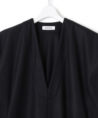 23区 【SACRA】ハイカウントメルトン ワンピース ブラック系