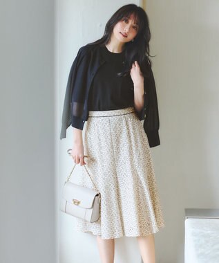 ANY SIS S 【接触冷感 ・UVケア】シアースリーブ ニット ブラック