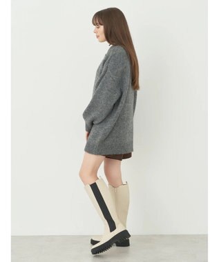 earth music&ecology ファンシーヤーンメランジカーディガン Dark Gray Mixture