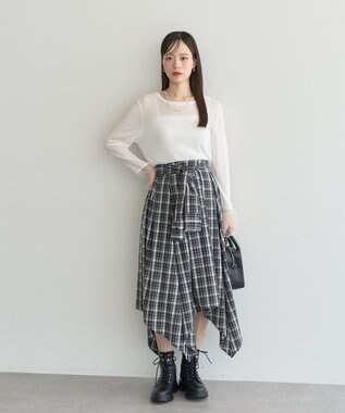 earth music&ecology シアースリーブプルオーバー Off White