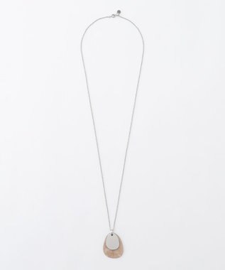 自由区 【SHIHOさん着用・ワンポイントアイテム】オーバルアセチメタル ネックレス マットシルバー