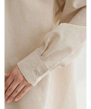 Green Parks 綿麻混レギュラーシャツ Light Beige